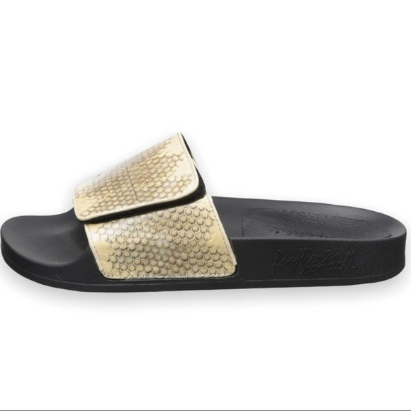 Loeffler Randall Snakeskin Print Platform Pool Slide - Picture 2 of 6